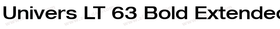Univers LT 63 Bold Extended Oblique字体转换